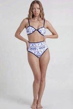 Printed Blue Bikini