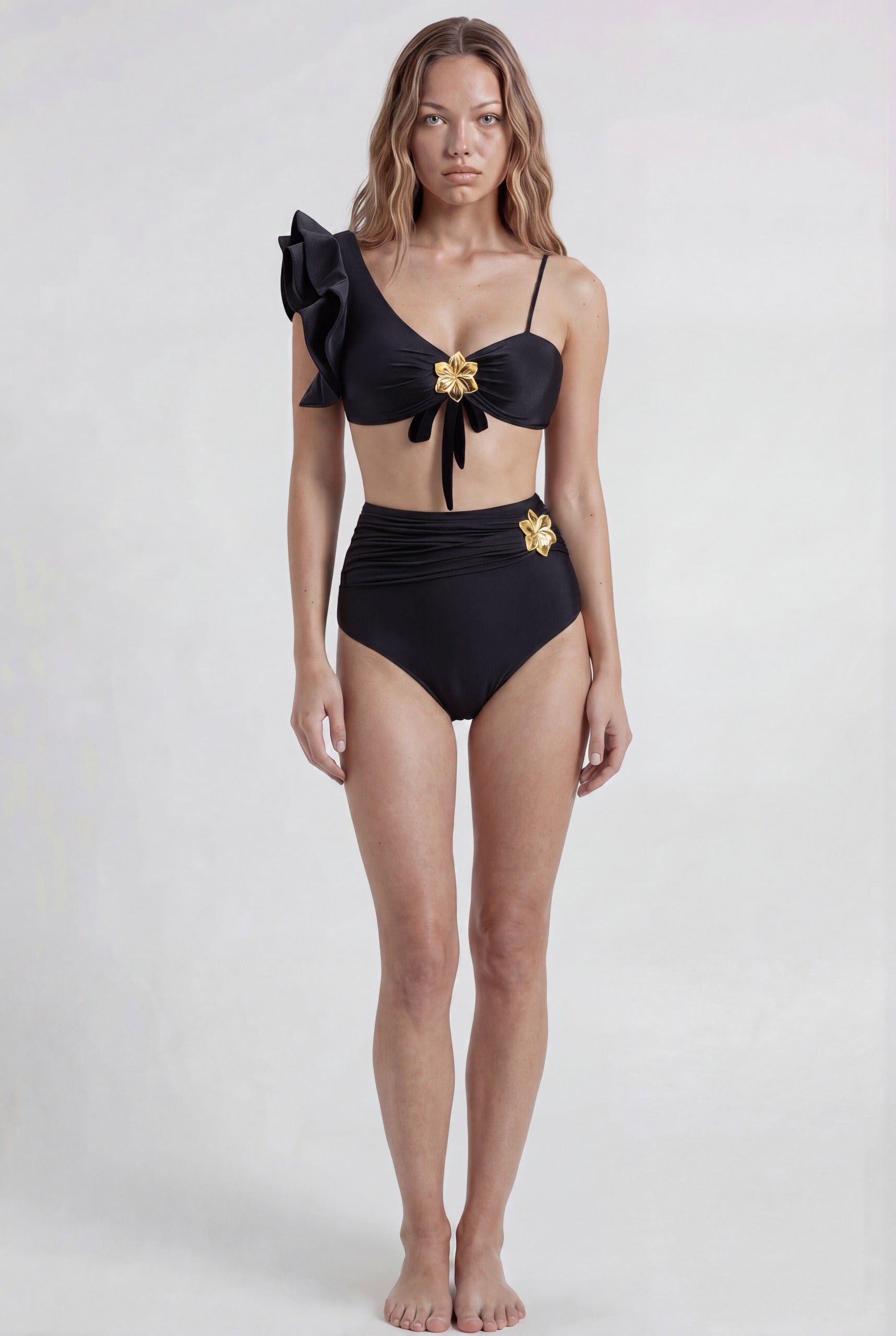 Black Bikini with Gold Detail
