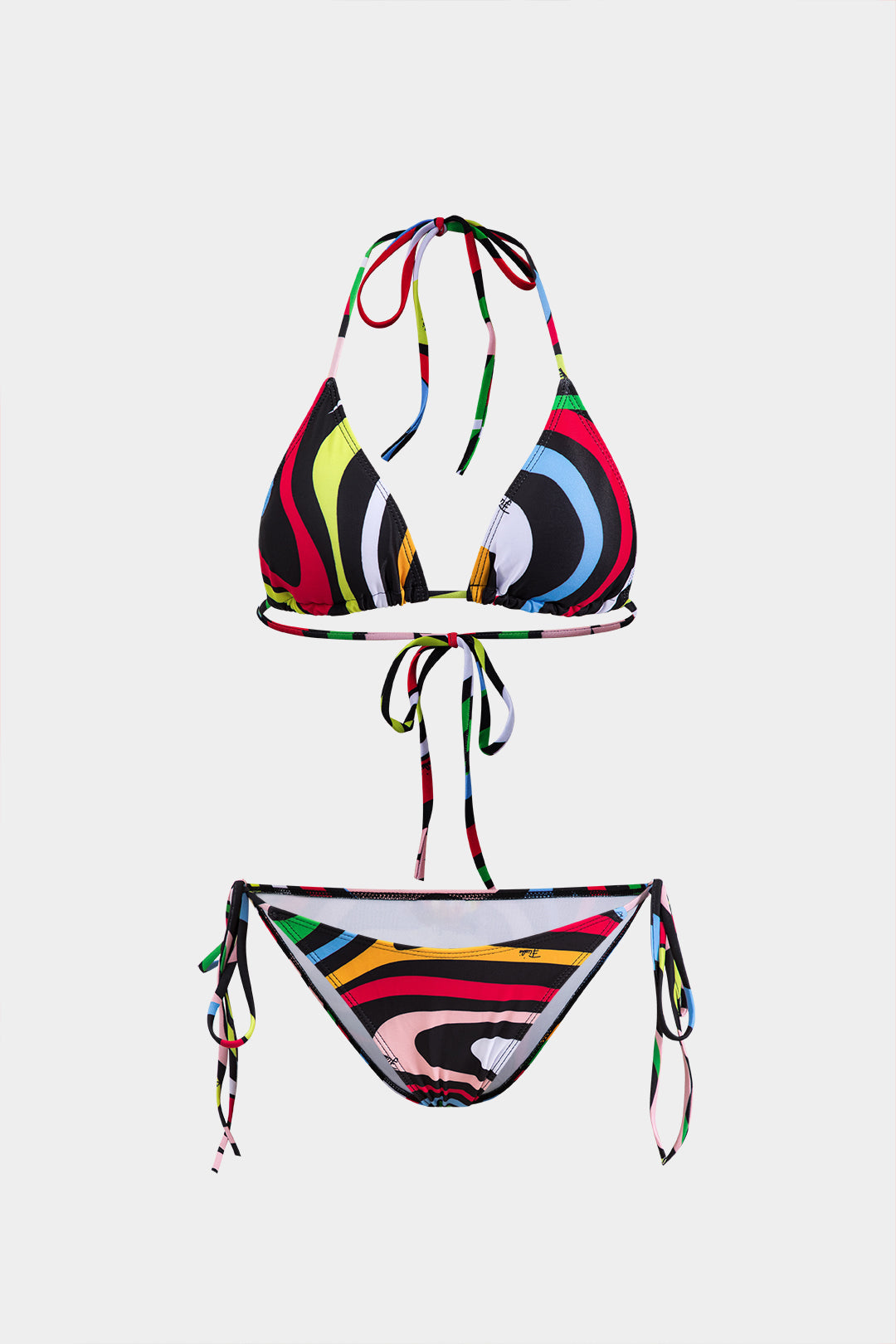 Soyut Baskılı Bikini Takımı 