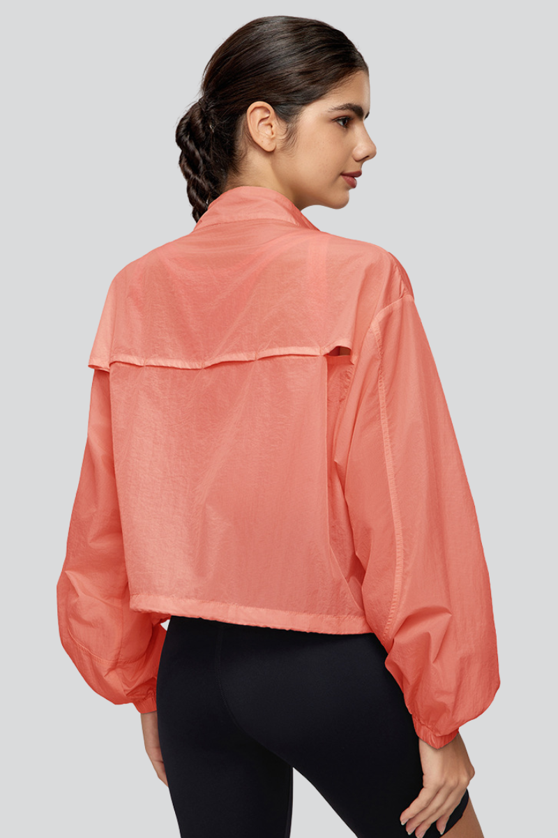 Women's Summer Outdoor Stand Collar Loose Sunscreen Jacket