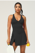 New Sexy Slit Yoga Tennis dress