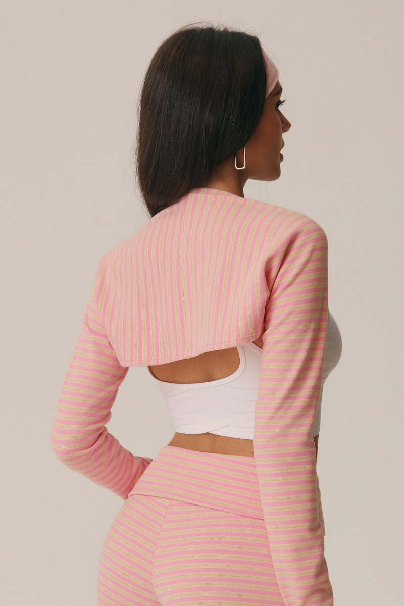 Riviera Striped Cropped Shrug