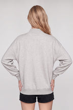 Women's Fall Fleece Relaxed Mock Neck Sweatshirt