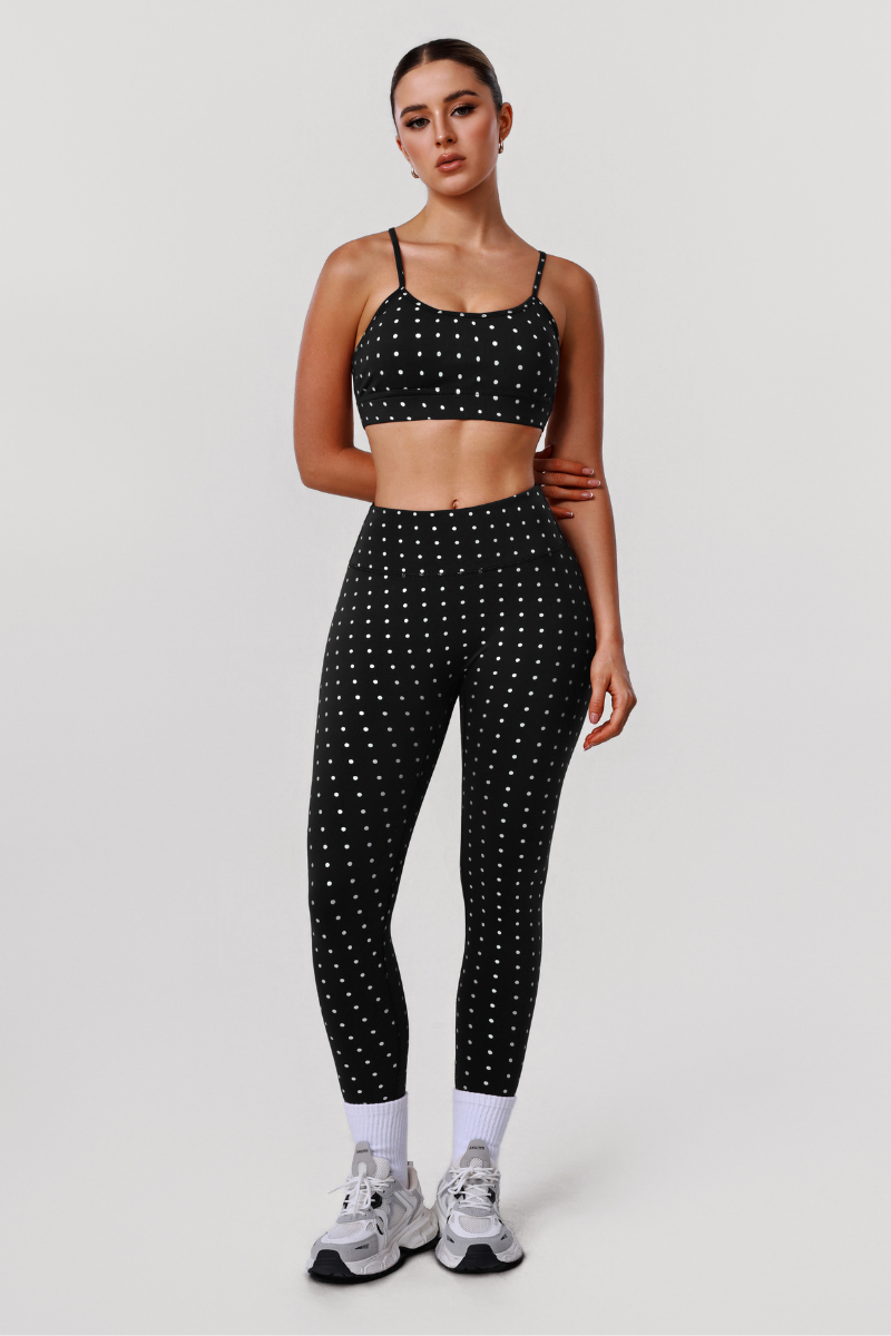 Women's Sports Polka Dot Bra Leggings Two-Piece Set