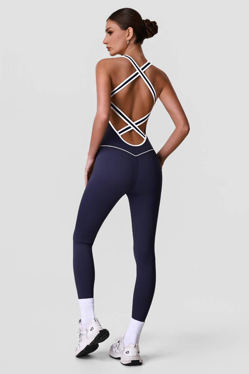Linnea Criss-Cross Back Contrast Jumpsuit