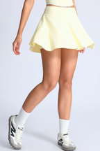Della V-Waist Pleated Skort