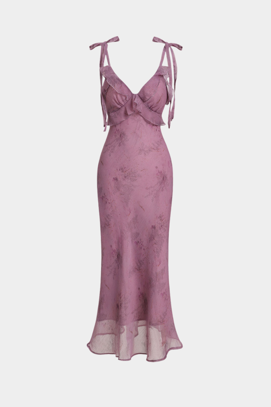 Bağcıklı Askılı Midi Elbise