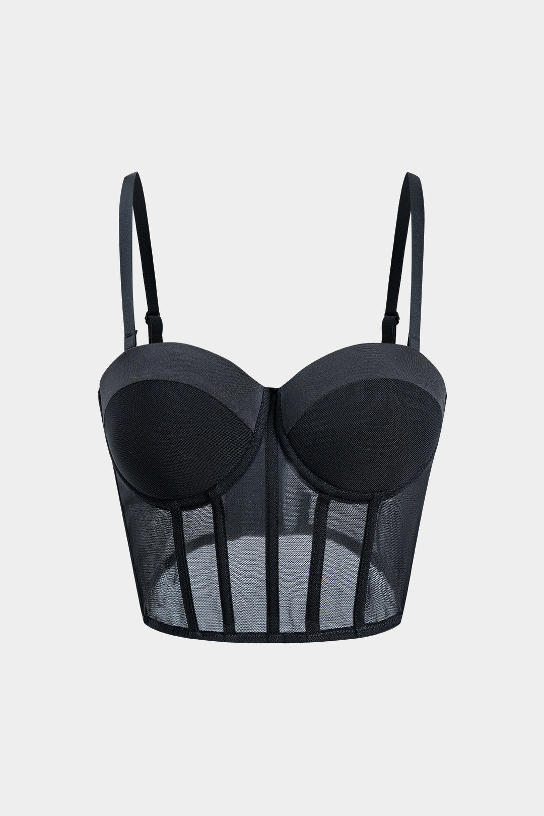 Mesh Slip Corset Bustier Crop