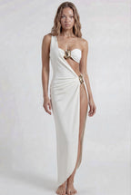 Elegant White Swimsuit & Sarong