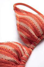 Coral Striped Bikini