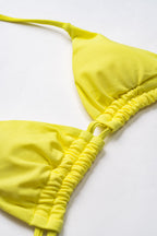 Yellow Printed Bikini & Sarong