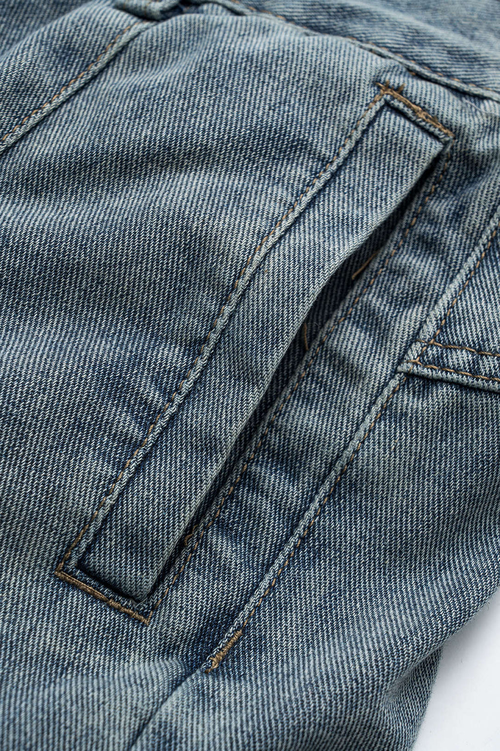 Vintage Yıkamalı Geniş Paçalı Kot Pantolon