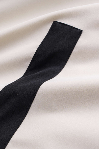 Monochrome Edge Asymmetrical Skirt &amp; Black Crop Set