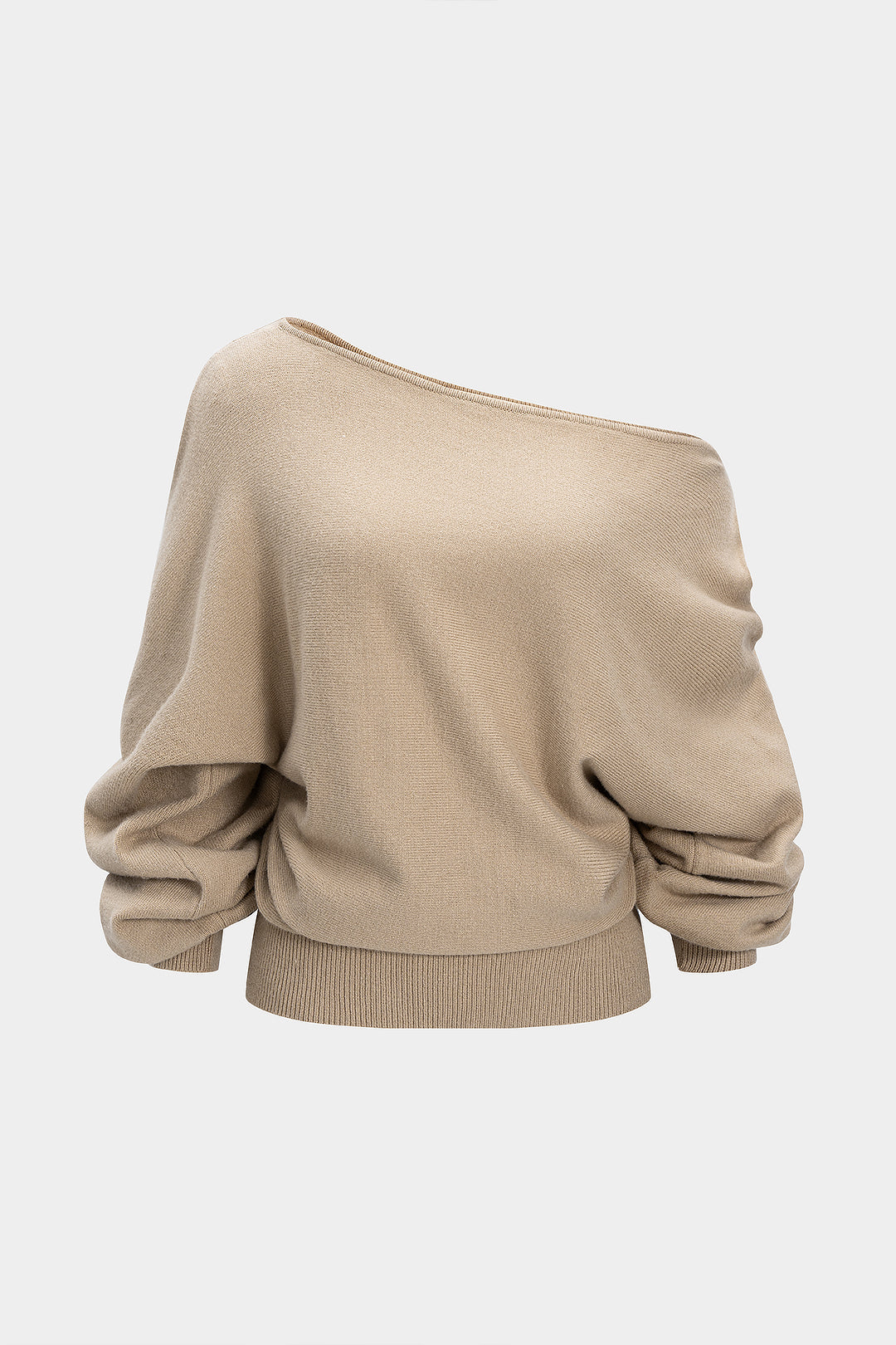 Omuzları Açık Örgü Bluz 