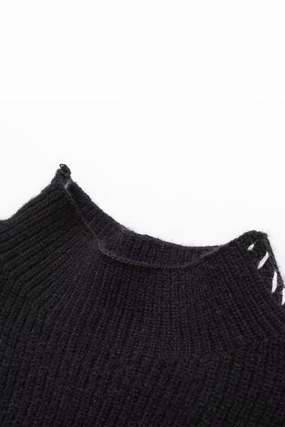 Contrast Long Sleeve Sweater