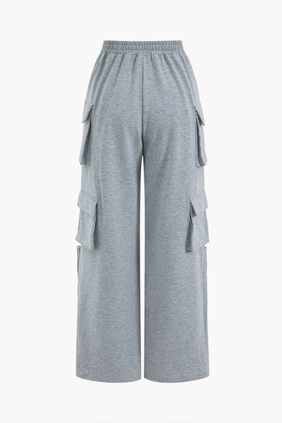Utility Twist Crop &amp; Multi-Pocket Cargo Trouser Set