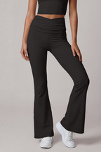 Freya Ruched-Waist Flared Pants