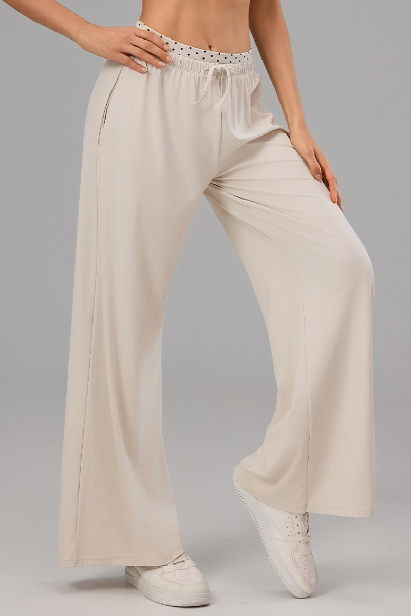 Pantalón ancho Pippa con cintura de lunares