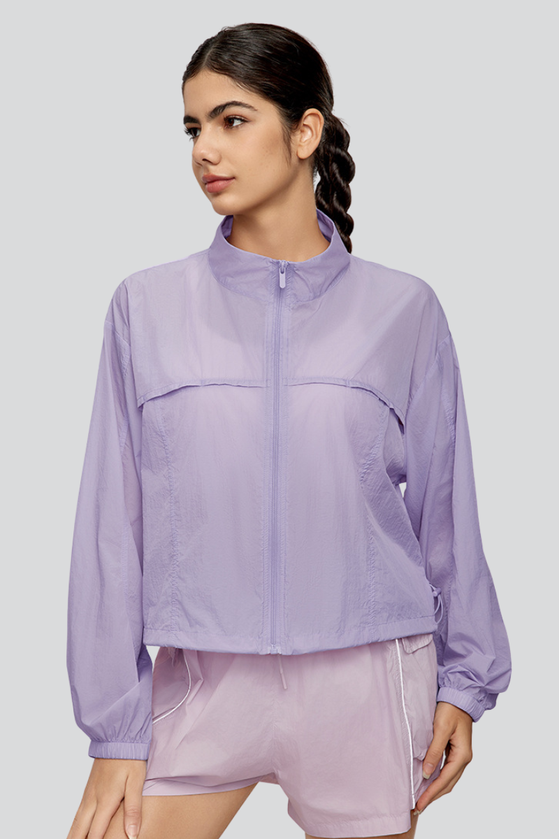 Women's Summer Outdoor Stand Collar Loose Sunscreen Jacket