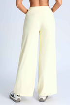 Women's Sport Sets:U-neck Cross Back Bra And Wide Leg Pants