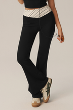 Clio Polka Dot V-Waist Flare Pants