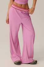 Pantaloni svasati Positano con fascia a righe