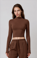 Rose Turtleneck Top – Cacao