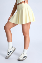 Della V-Waist Pleated Skort