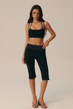 Mimi Polka Dot Bra & Capri Leggings Set