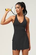 New Sexy Slit Yoga Tennis dress