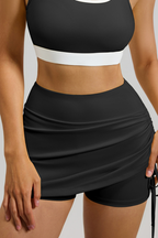 Lux Drawstring Pleated Skort