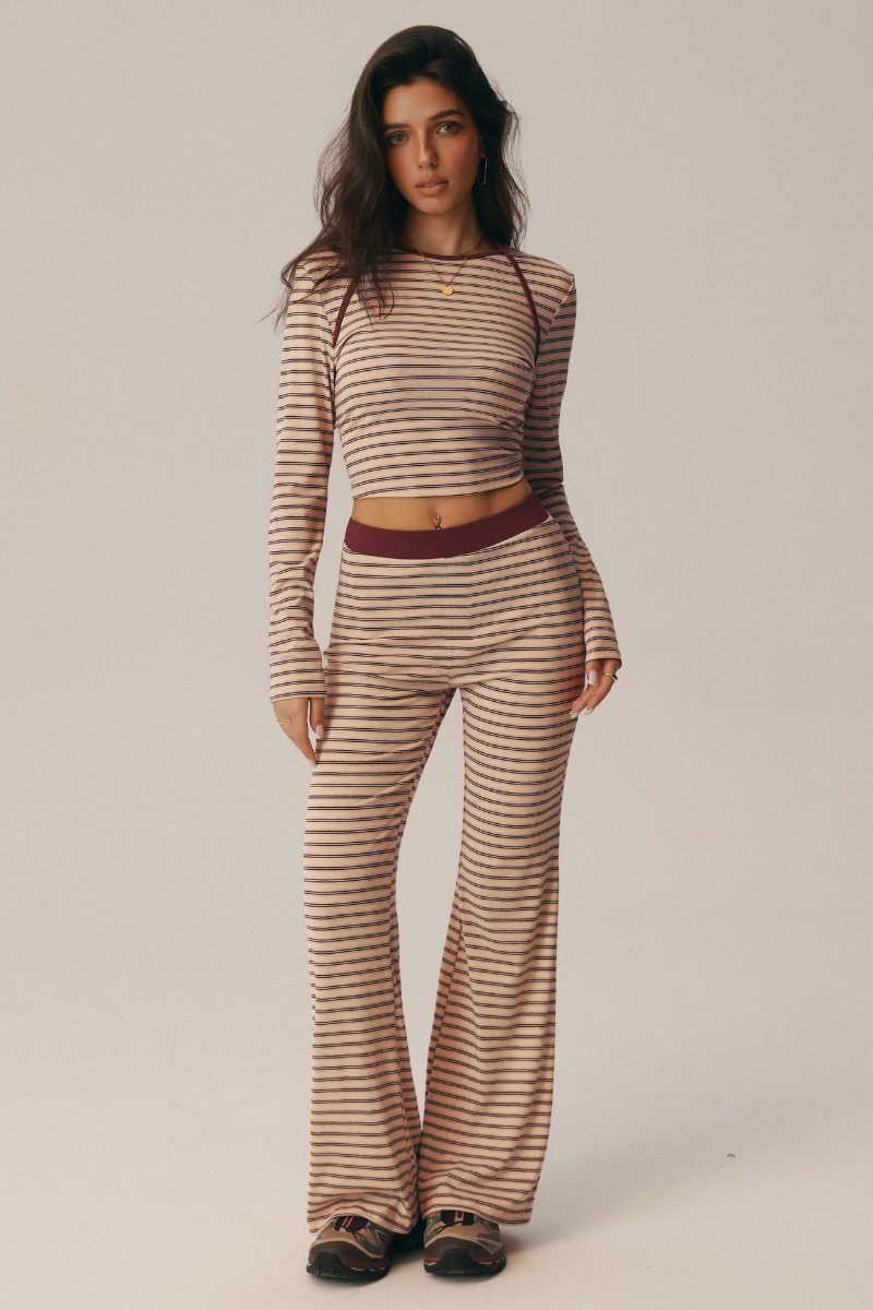 Sorrento Striped Long Sleeve Top & Pants Set