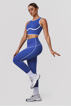 Women's Color-Blocked Hollowed-Out Back Sets Of Two Pieces