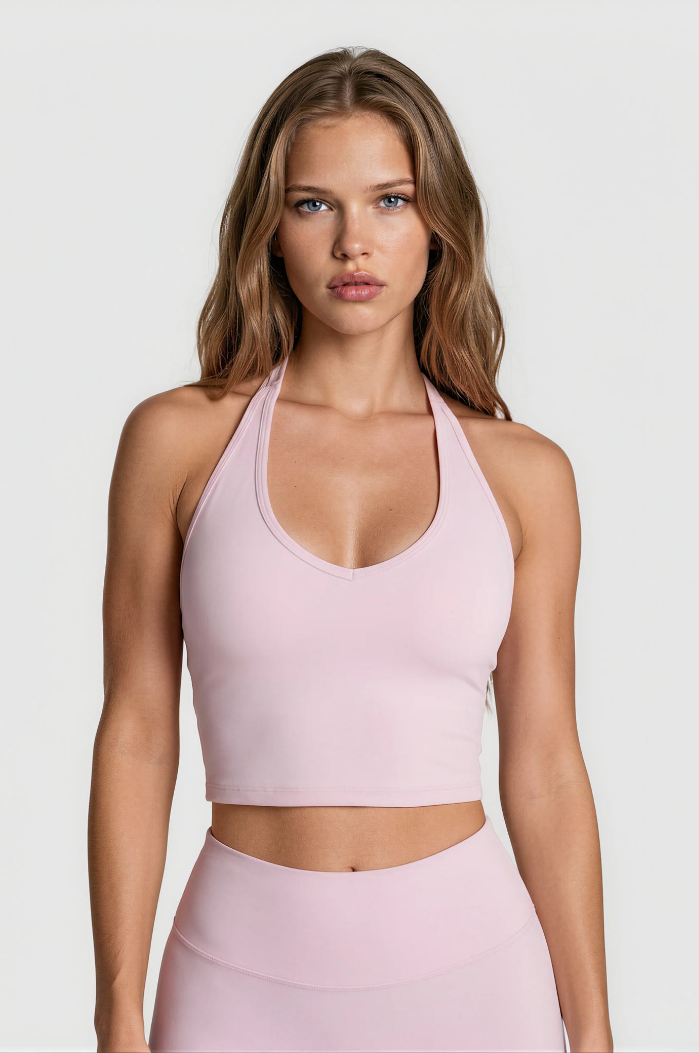 Amelie Halterneck Top – Rosa Cipria