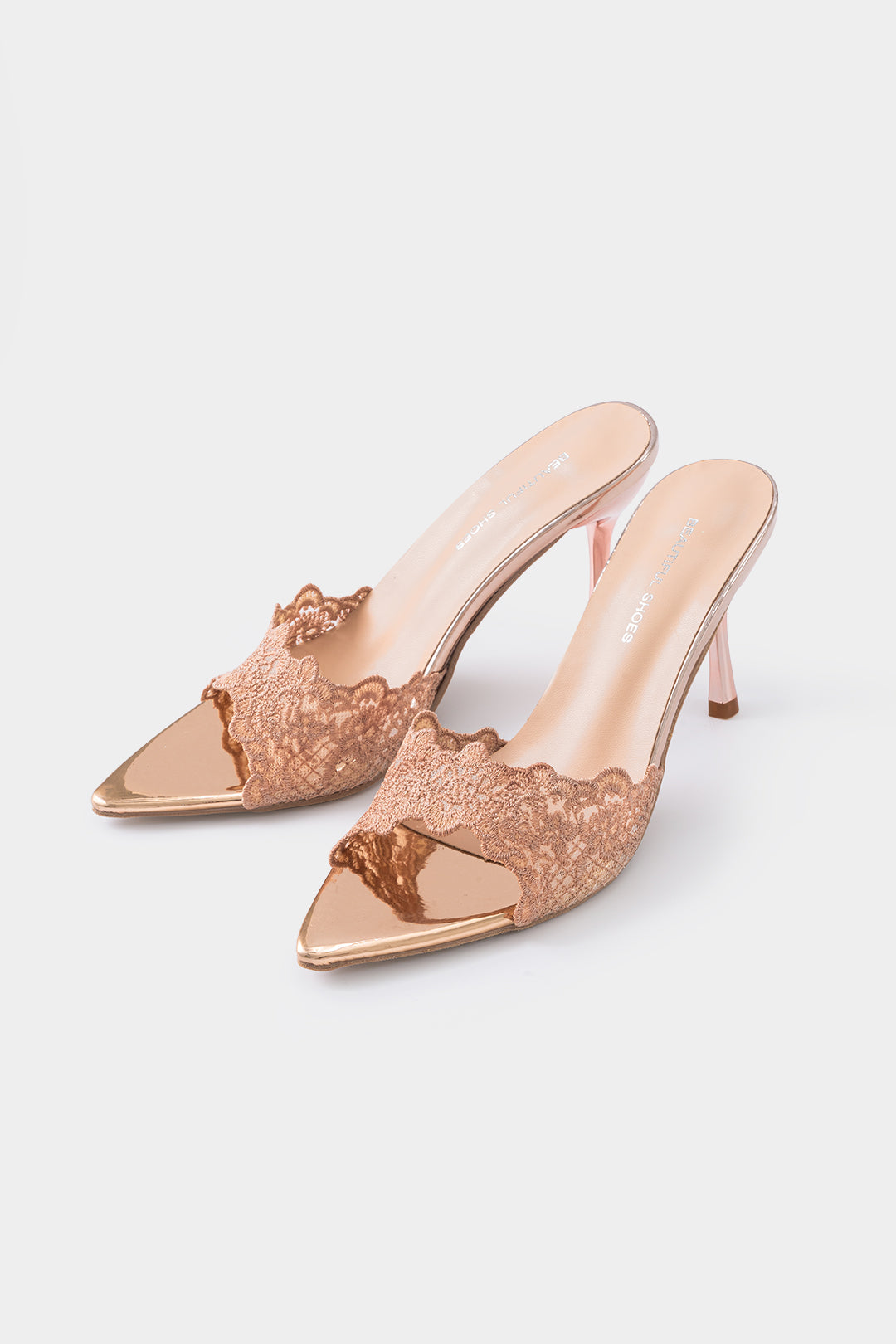 GÜL DANTEL TERLİK TOPUKLU AYAKKABILAR 