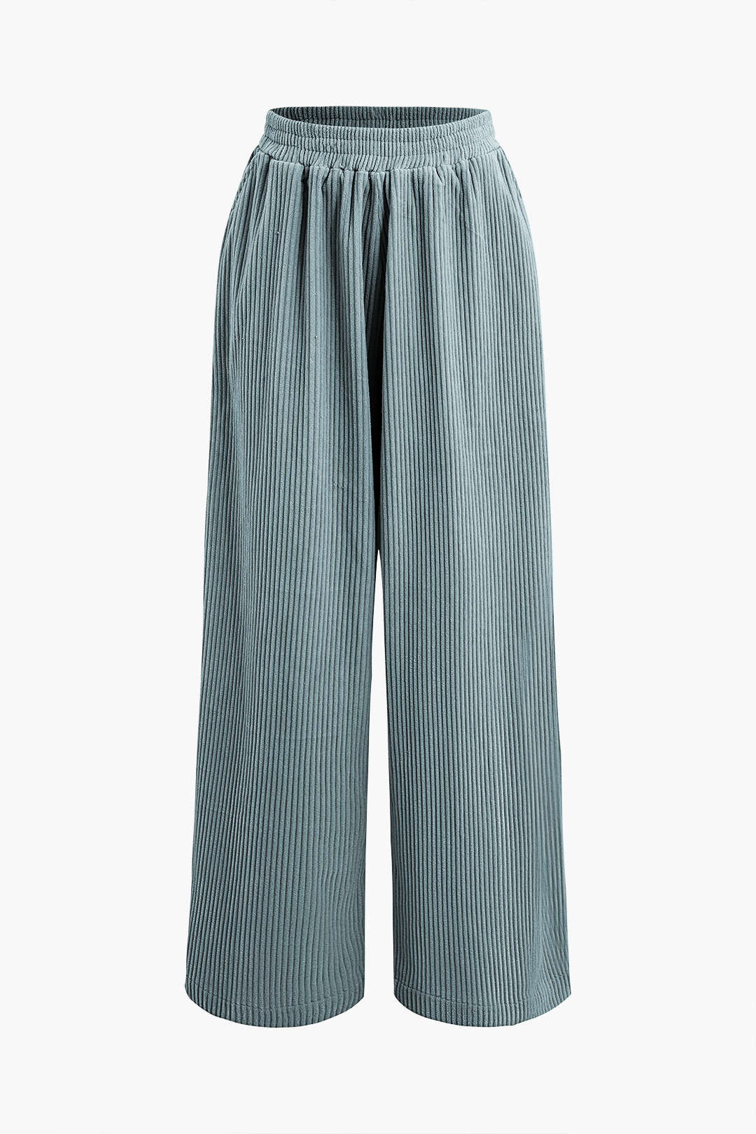 Solid Pleated Pantolon