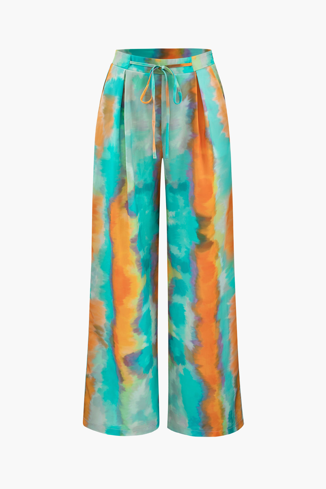 Abstract Wide Leg Pantolon