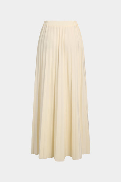 Ivory Luxe Off-Shoulder Blouse &amp; Pleated Maxi Skirt Set