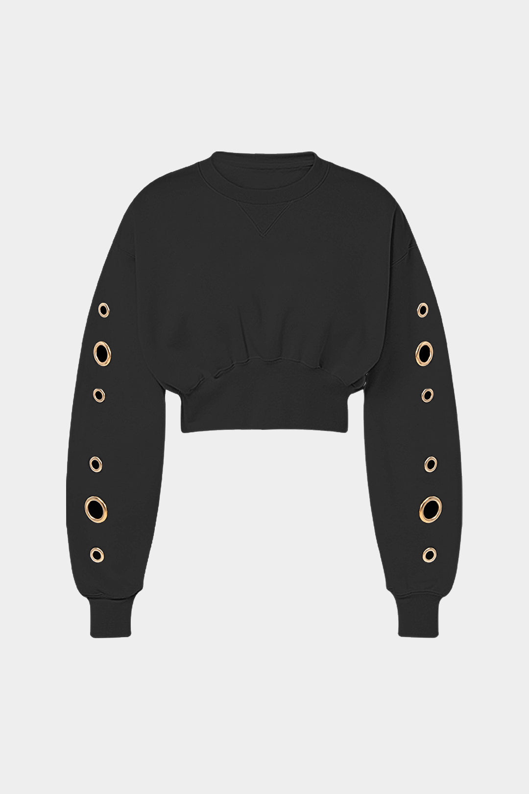 Delikli Kısa Sweatshirt 