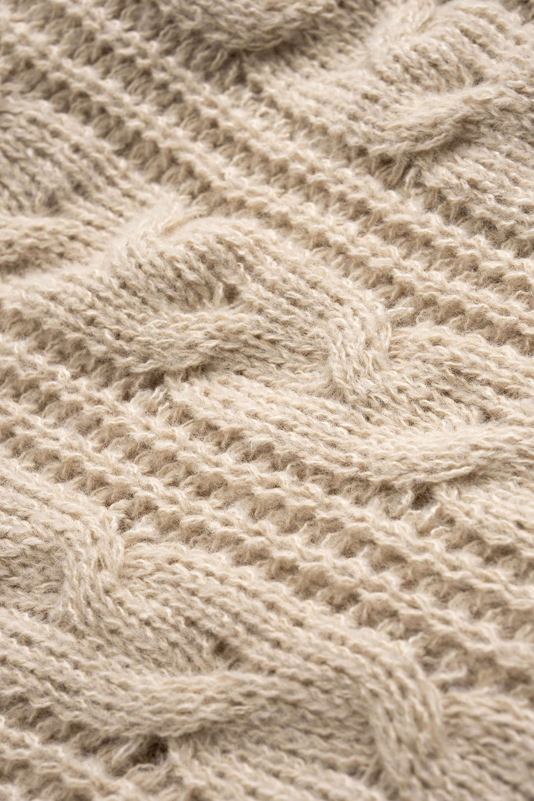 Cable Knit Drawstring Cardigan