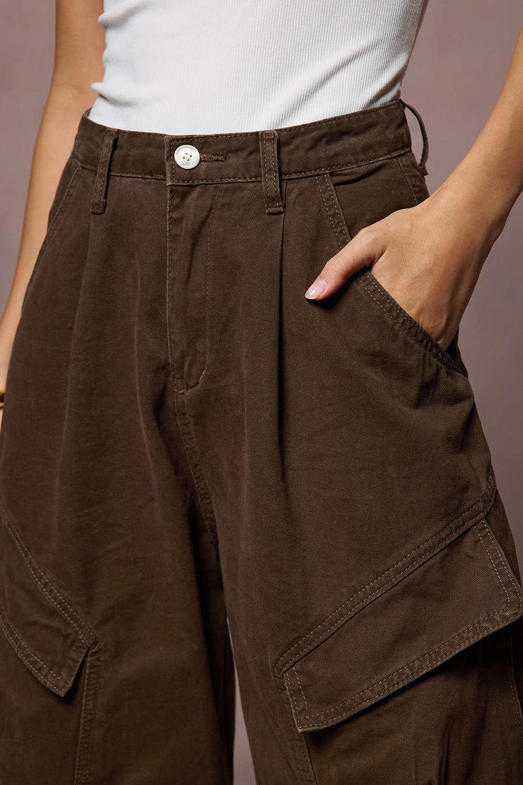 Kullanışlı Kargo Geniş Paçalı Pantolon