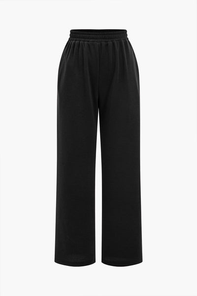 Ease One Shoulder Crop Sweat &amp; Palazzo Tracksuit Set