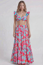 Pink Floral Bikini & Pareo
