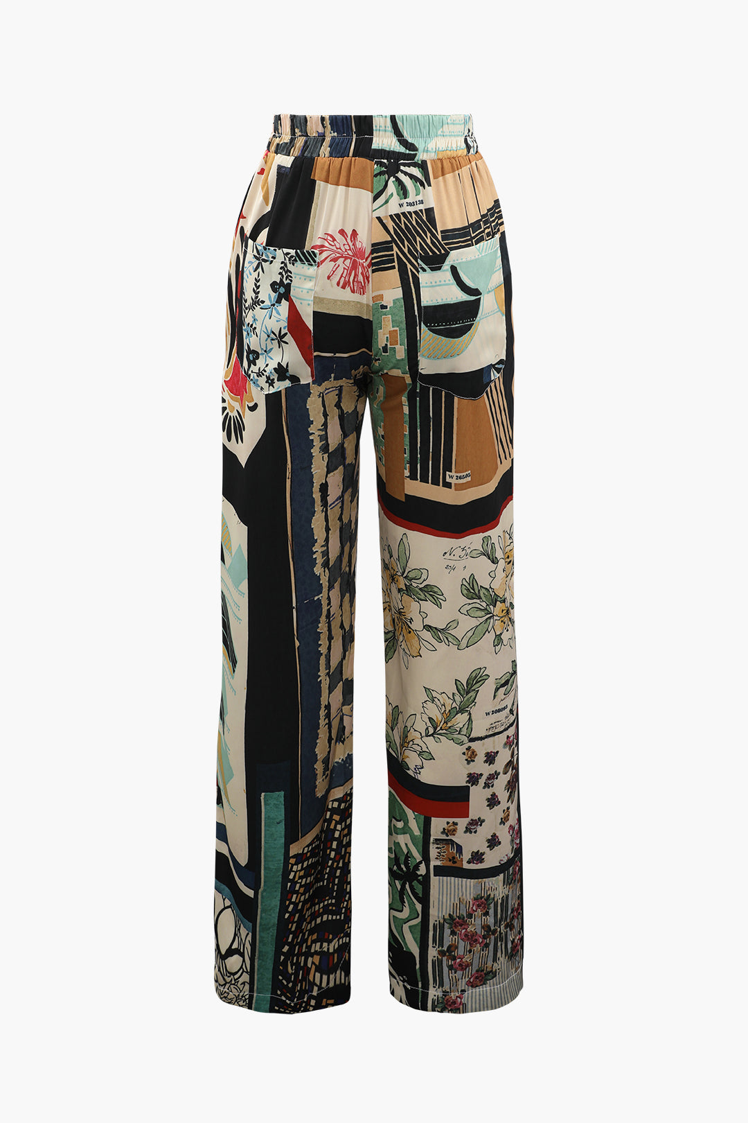 Floral High Waisted Leg Trousers