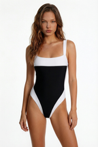Monochrome Sculpt Minimal Swimsuit