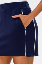 Wilda Contrast Strap A-Line Mini Skirt