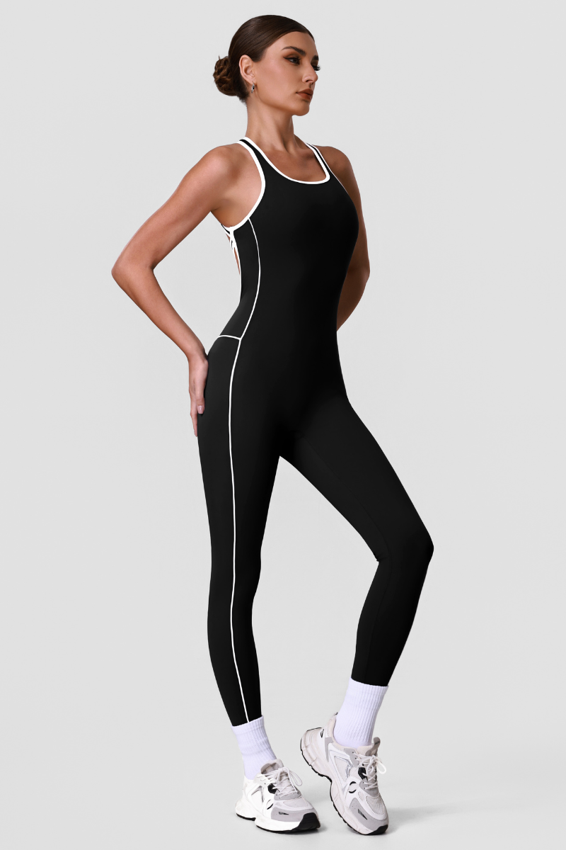Linnea Criss-Cross Back Contrast Jumpsuit