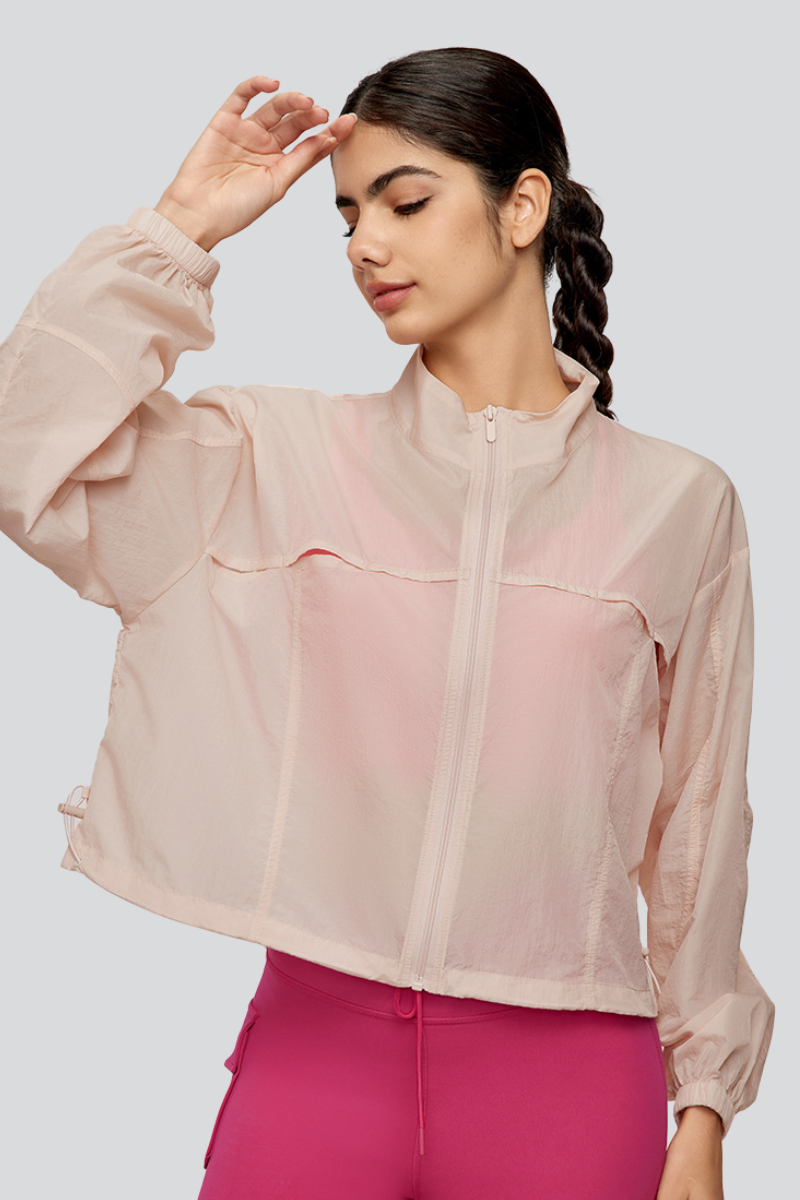Women's Summer Outdoor Stand Collar Loose Sunscreen Jacket
