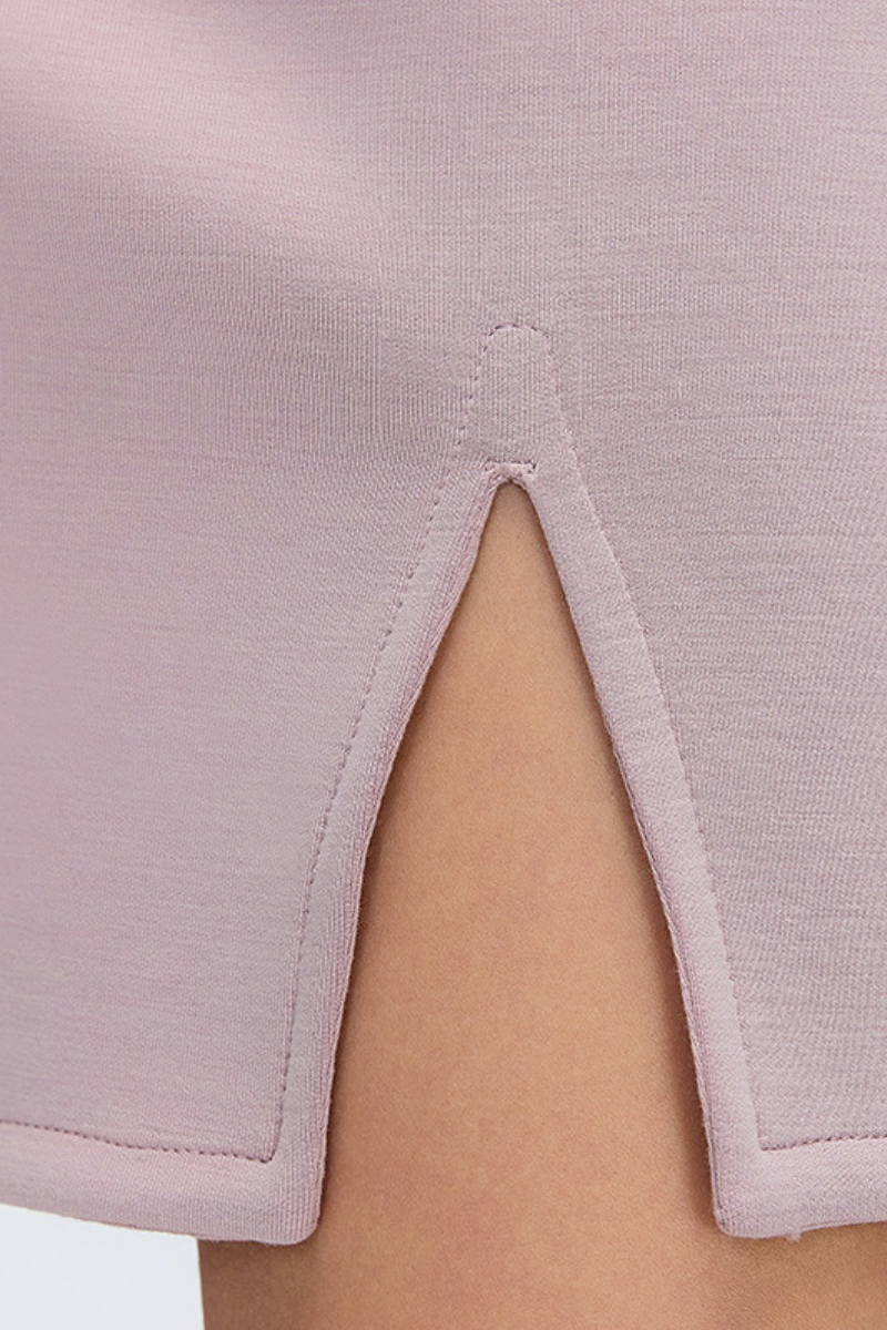 Sage Slit Hem A-Line Skirt