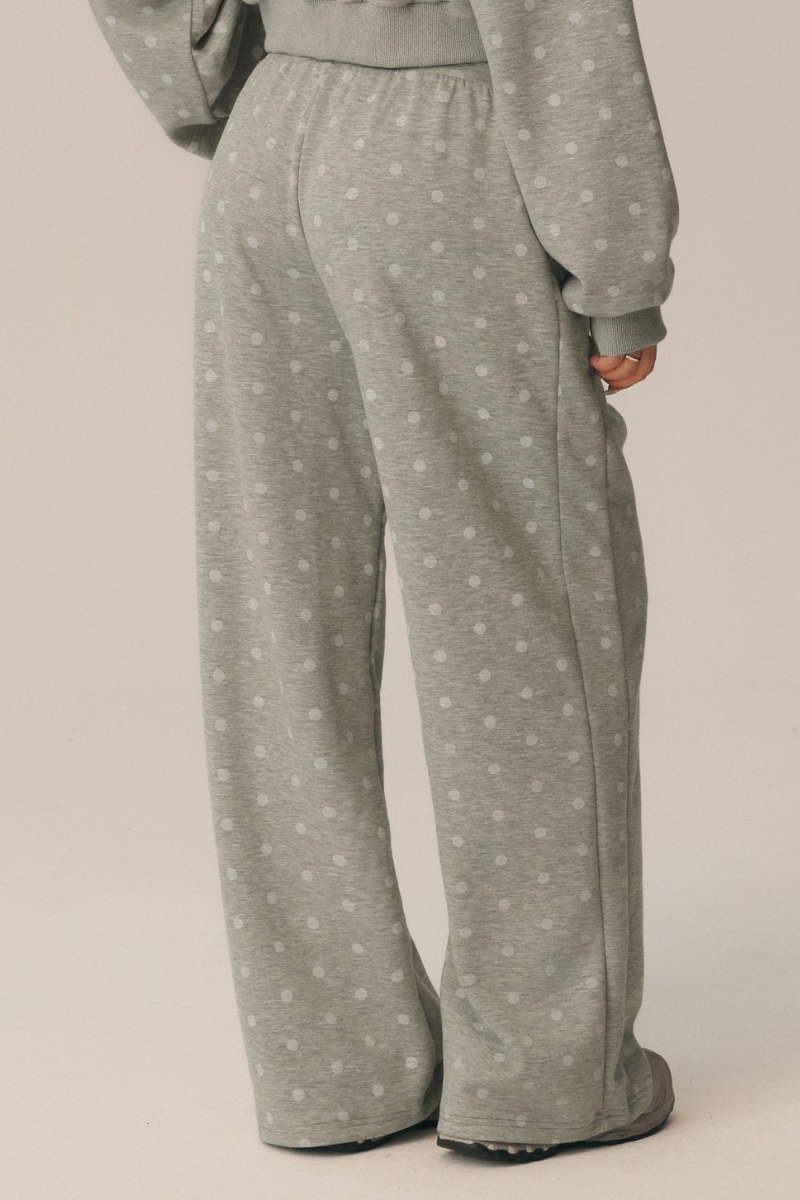 Suki Polka Dot Wide-Leg Sweatpants